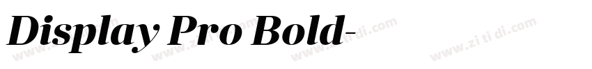 Display Pro Bold字体转换